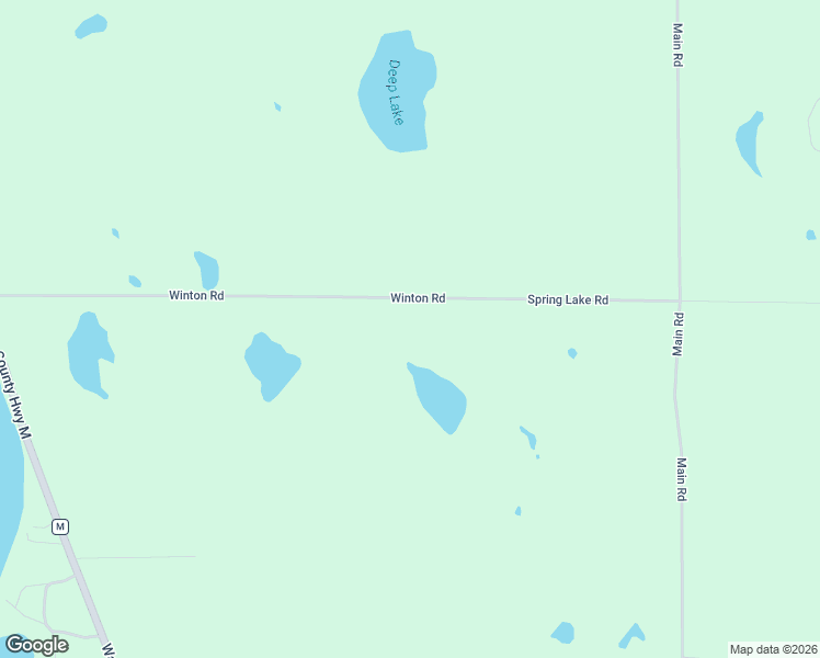 map of restaurants, bars, coffee shops, grocery stores, and more near W2551 Winton Road in Springbrook