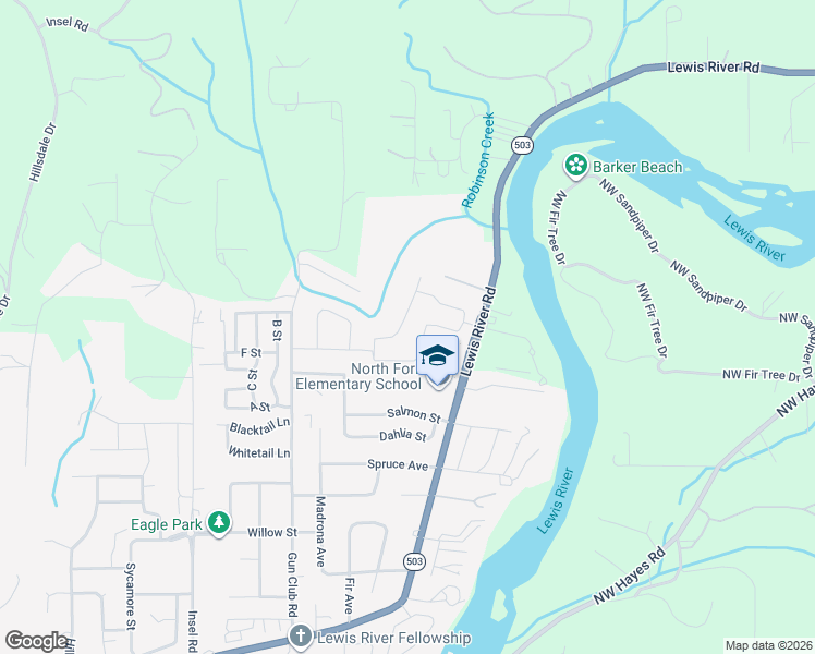 map of restaurants, bars, coffee shops, grocery stores, and more near 2237 Ash Street in Woodland