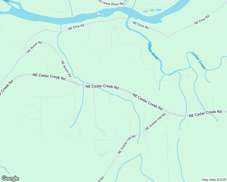 map of restaurants, bars, coffee shops, grocery stores, and more near 4909 Northeast Cedar Creek Road in Woodland