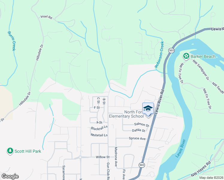map of restaurants, bars, coffee shops, grocery stores, and more near 590 Gun Club Road in Woodland