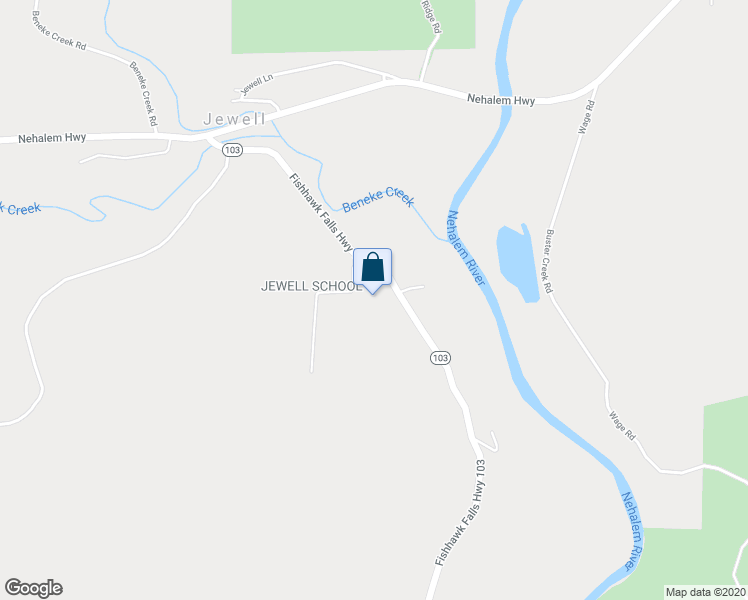 map of restaurants, bars, coffee shops, grocery stores, and more near 83874 Highway 103 in Seaside