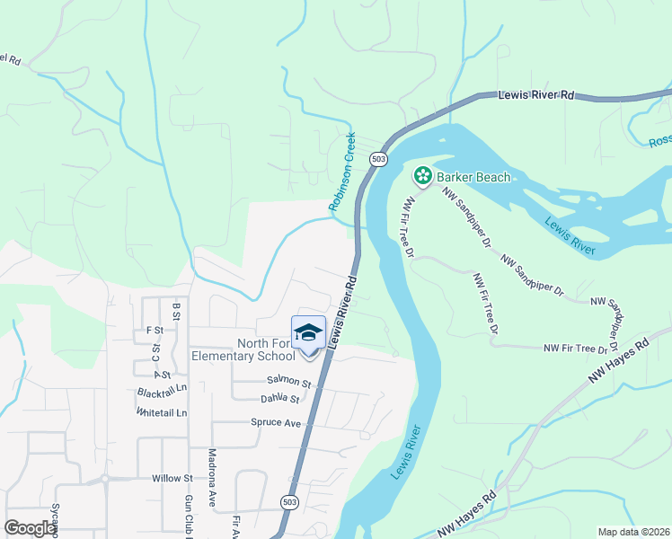 map of restaurants, bars, coffee shops, grocery stores, and more near 2325 Ash Street in Woodland