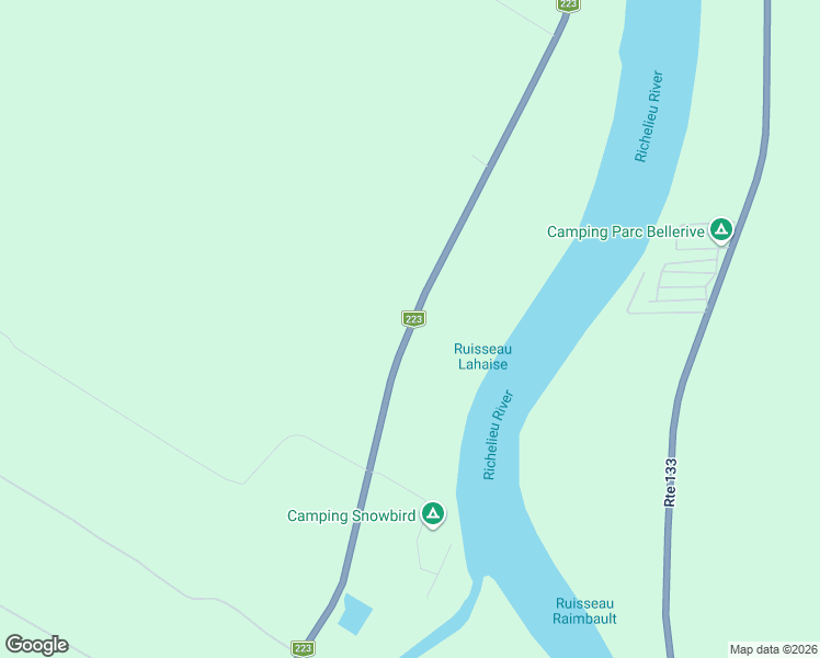 map of restaurants, bars, coffee shops, grocery stores, and more near Côte Saint-Jean in Saint-Roch-de-Richelieu