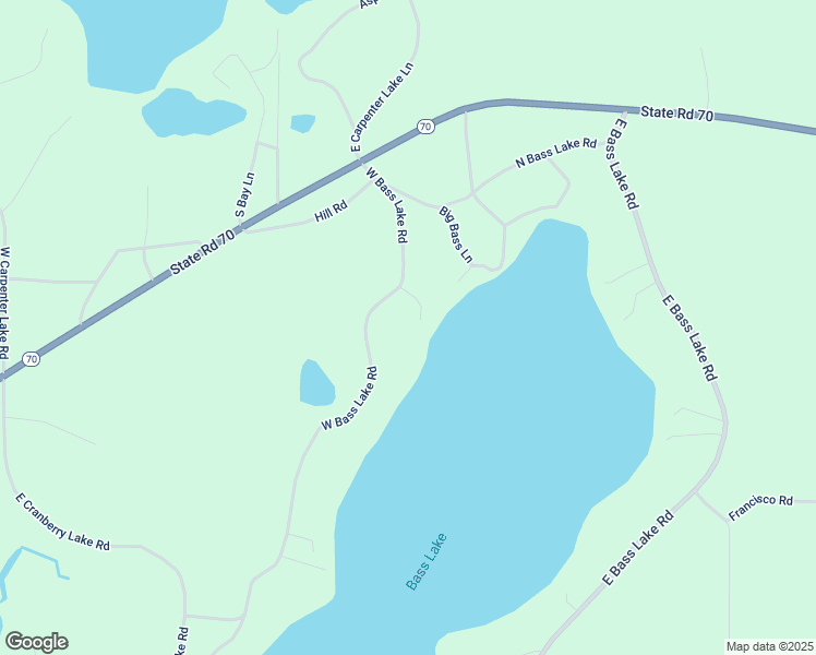 map of restaurants, bars, coffee shops, grocery stores, and more near 1726 West Bass Lake Road in Eagle River