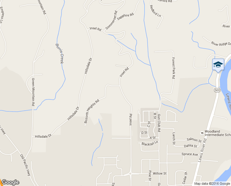 map of restaurants, bars, coffee shops, grocery stores, and more near 106 Bozarth Heights Road in Woodland