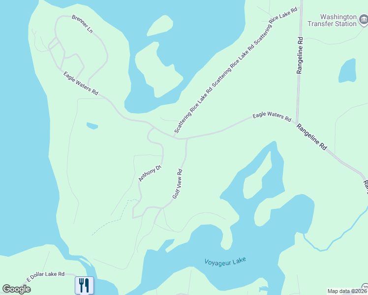map of restaurants, bars, coffee shops, grocery stores, and more near Golf View Road in Eagle River