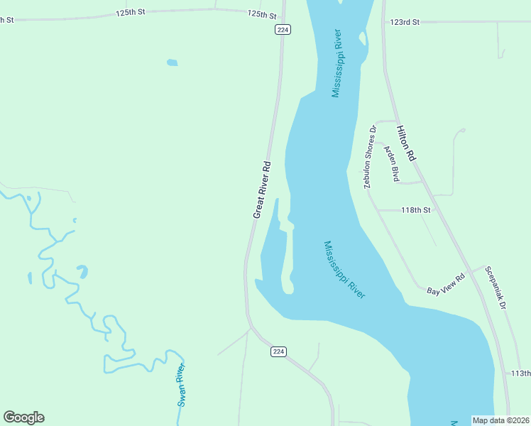 map of restaurants, bars, coffee shops, grocery stores, and more near 11954 Great River Road in Little Falls