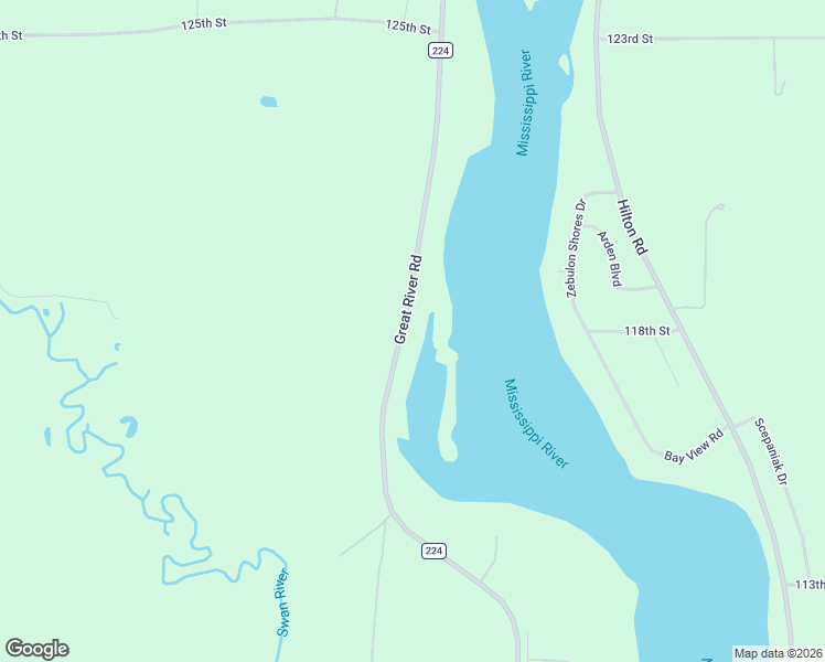 map of restaurants, bars, coffee shops, grocery stores, and more near 11954 Great River Road in Little Falls