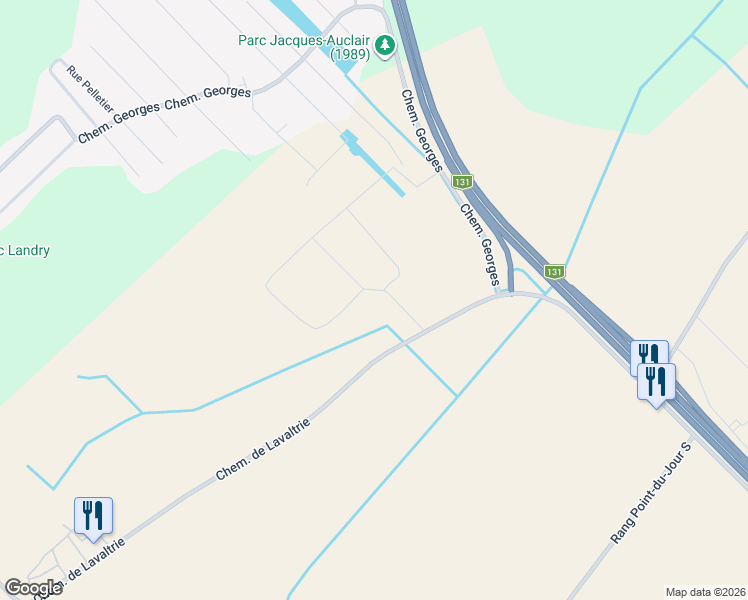 map of restaurants, bars, coffee shops, grocery stores, and more near 50 Rue des Metiers in Lavaltrie
