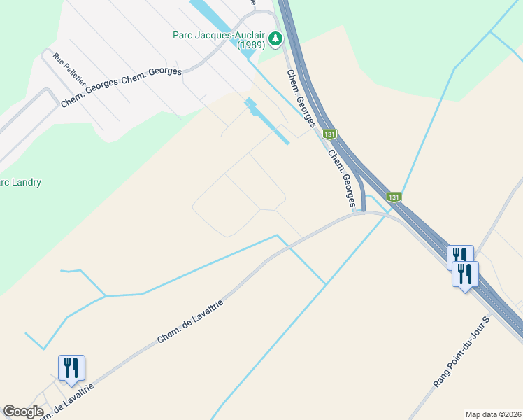 map of restaurants, bars, coffee shops, grocery stores, and more near 25 Rue des Charpentiers in Lanaudière