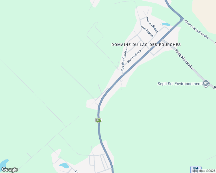 map of restaurants, bars, coffee shops, grocery stores, and more near 1635 Québec 337 in Sainte-Julienne