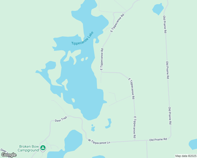 map of restaurants, bars, coffee shops, grocery stores, and more near 1759 East Tippecanoe Road in Lac du Flambeau