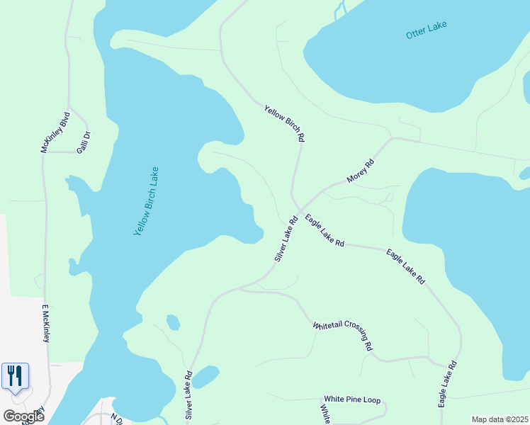 map of restaurants, bars, coffee shops, grocery stores, and more near 4375 Maple Drive in Eagle River