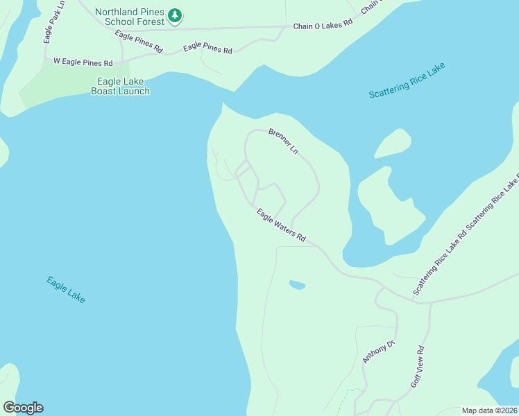 map of restaurants, bars, coffee shops, grocery stores, and more near 3950 Eagle Waters Road in Eagle River