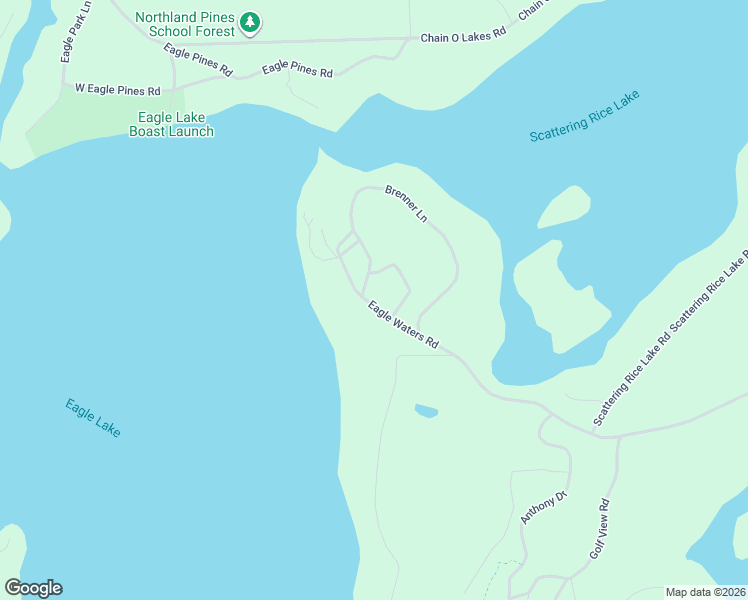 map of restaurants, bars, coffee shops, grocery stores, and more near 3950 Eagle Waters Road in Eagle River