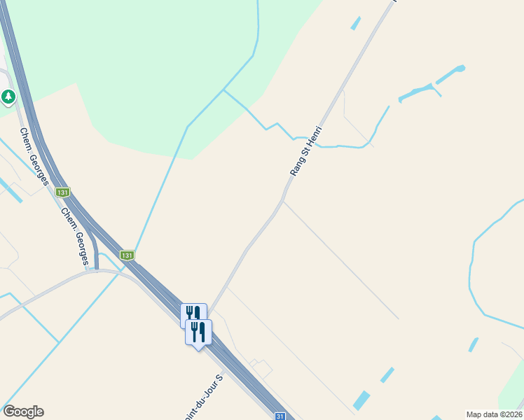map of restaurants, bars, coffee shops, grocery stores, and more near Rang Saint-Henri in Lanaudière