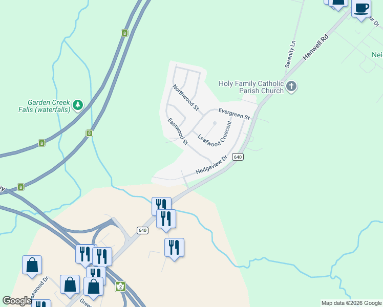 map of restaurants, bars, coffee shops, grocery stores, and more near in Fredericton