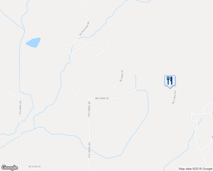map of restaurants, bars, coffee shops, grocery stores, and more near 26810 Northeast 434th Street in Amboy