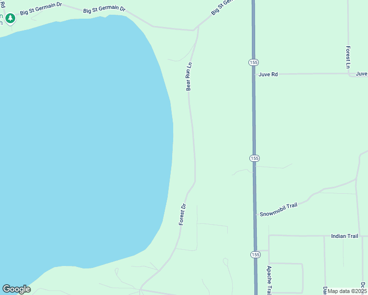 map of restaurants, bars, coffee shops, grocery stores, and more near 8160 Forest Drive in Saint Germain