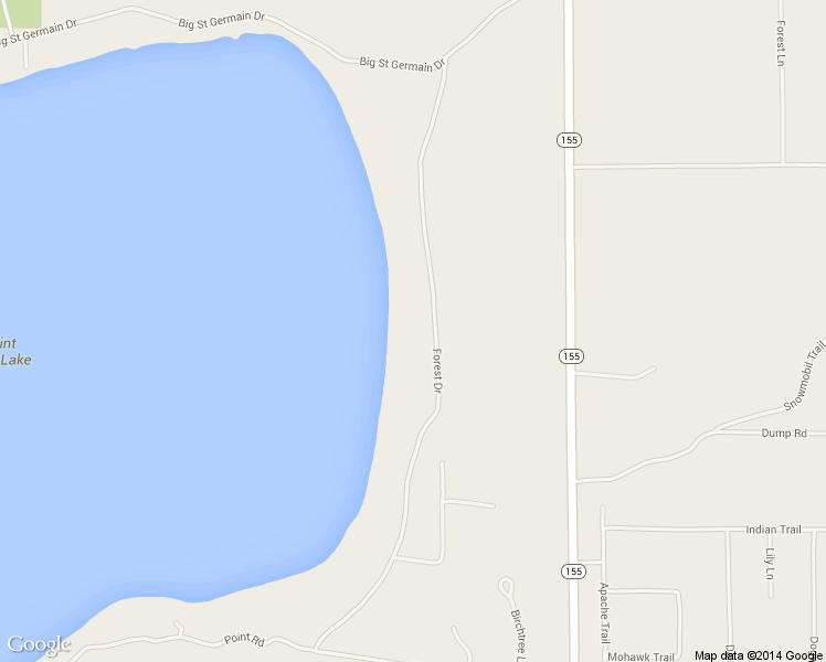 map of restaurants, bars, coffee shops, grocery stores, and more near 8160 Forest Drive in Saint Germain