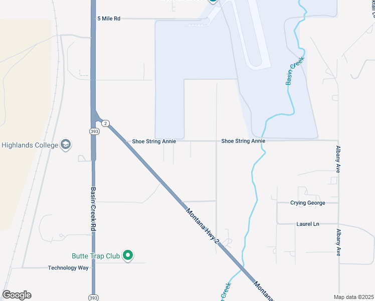 map of restaurants, bars, coffee shops, grocery stores, and more near 144 Shoe String Annie in Butte
