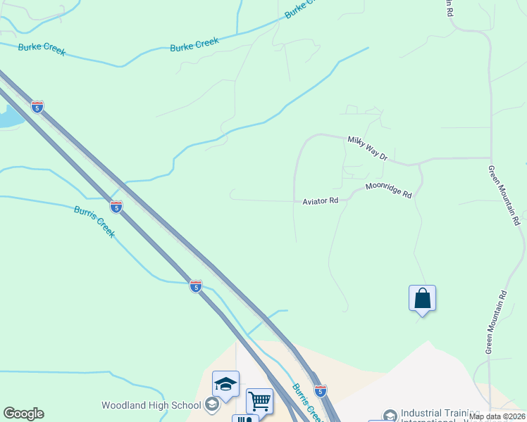map of restaurants, bars, coffee shops, grocery stores, and more near 132 Skyview Road in Woodland
