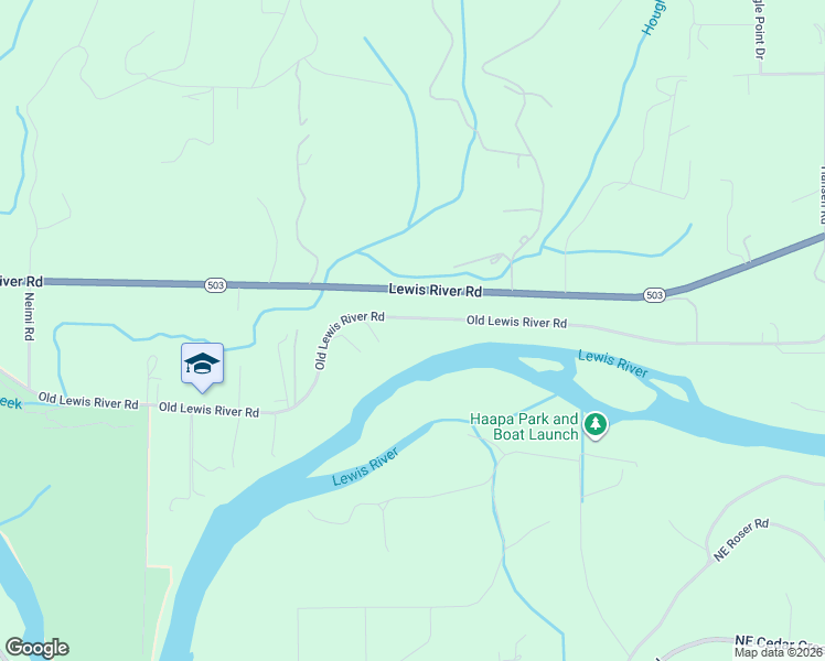 map of restaurants, bars, coffee shops, grocery stores, and more near 3657 Old Lewis River Road in Woodland