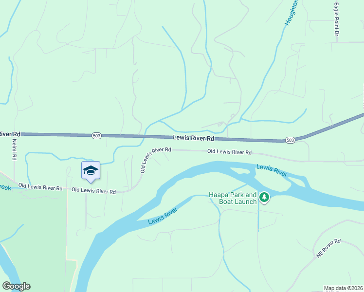 map of restaurants, bars, coffee shops, grocery stores, and more near 3657 Old Lewis River Road in Woodland