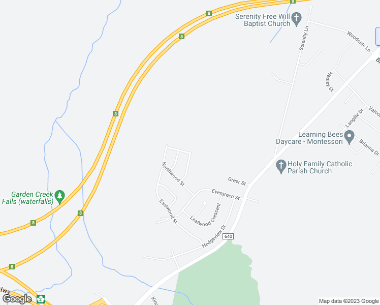 map of restaurants, bars, coffee shops, grocery stores, and more near 18 Oakdale Avenue in Fredericton