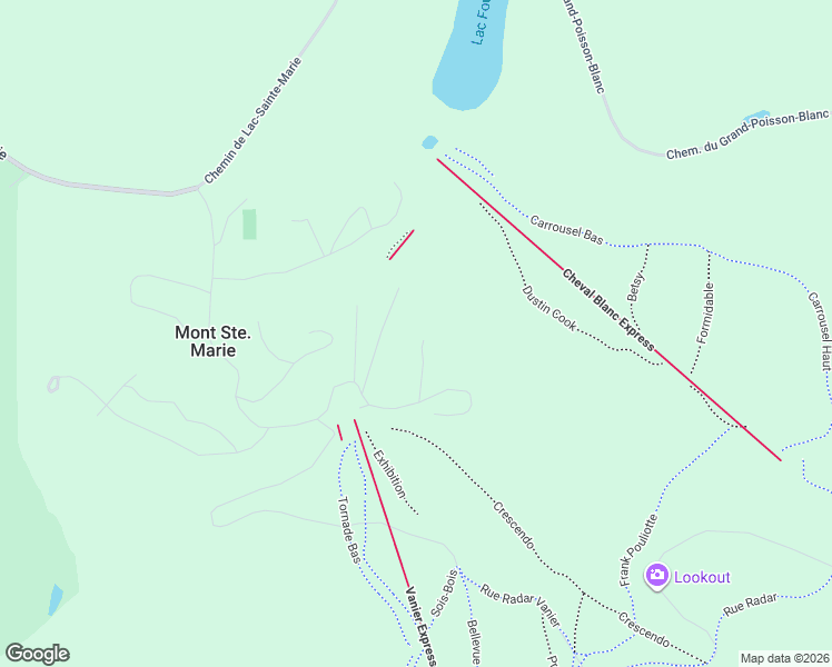 map of restaurants, bars, coffee shops, grocery stores, and more near 15 Rue d'Arosa in Lac-Sainte-Marie