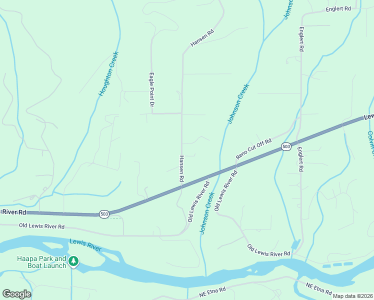 map of restaurants, bars, coffee shops, grocery stores, and more near 234 Hansen Road in Woodland