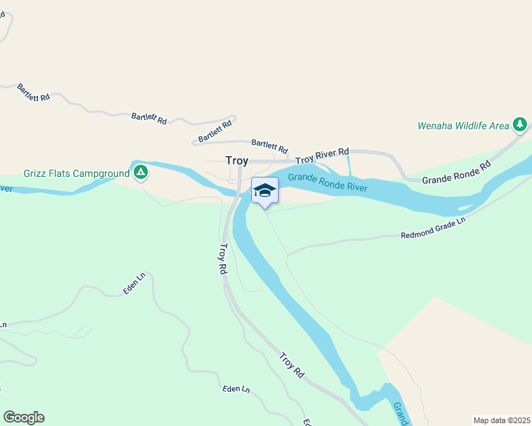 map of restaurants, bars, coffee shops, grocery stores, and more near 66247 Redmond Grade Lane in Enterprise