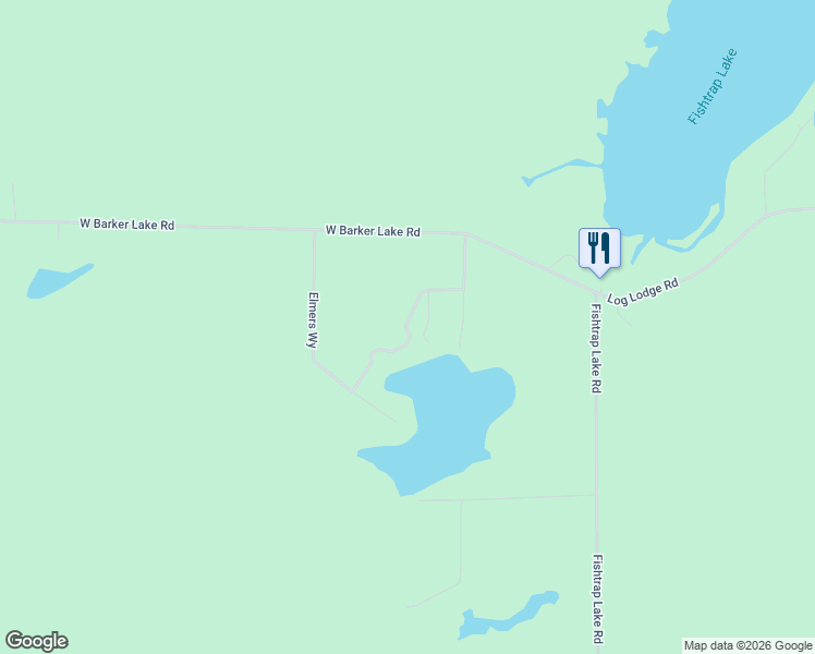 map of restaurants, bars, coffee shops, grocery stores, and more near 8659 Bluegill Lake Road in Winter