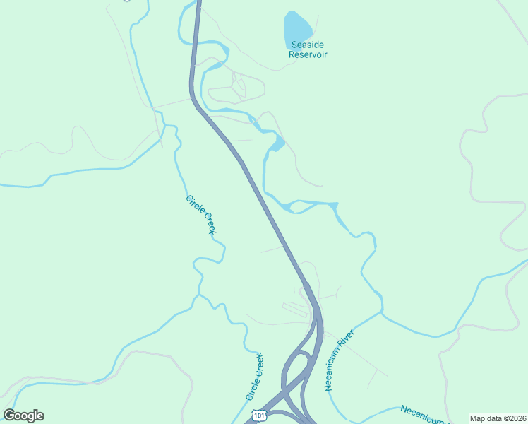 map of restaurants, bars, coffee shops, grocery stores, and more near 84800 Oregon Coast Highway in Seaside