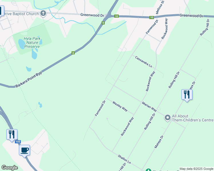 map of restaurants, bars, coffee shops, grocery stores, and more near 138 Fernwood Drive in Richibucto Road