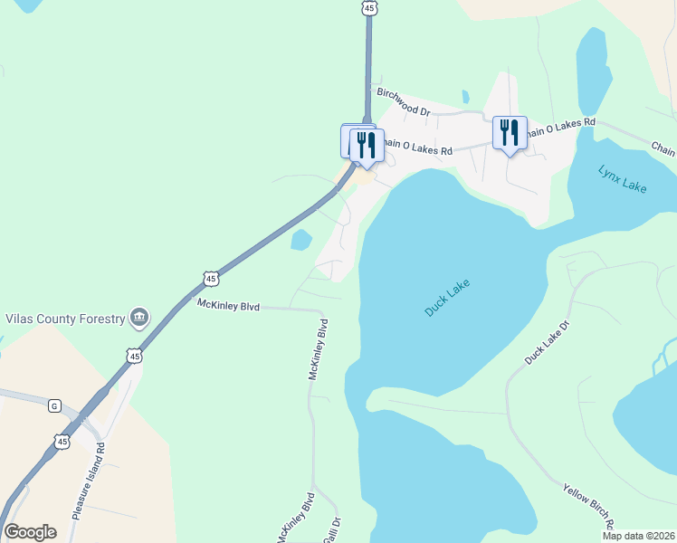 map of restaurants, bars, coffee shops, grocery stores, and more near 4514 Copperwood Circle in Eagle River