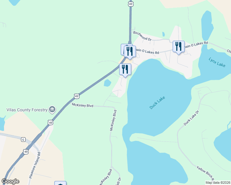 map of restaurants, bars, coffee shops, grocery stores, and more near 4514 Copperwood Circle in Eagle River
