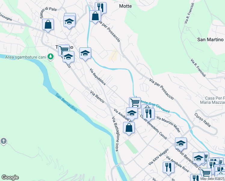 map of restaurants, bars, coffee shops, grocery stores, and more near in Provincia del Verbano-Cusio-Ossola