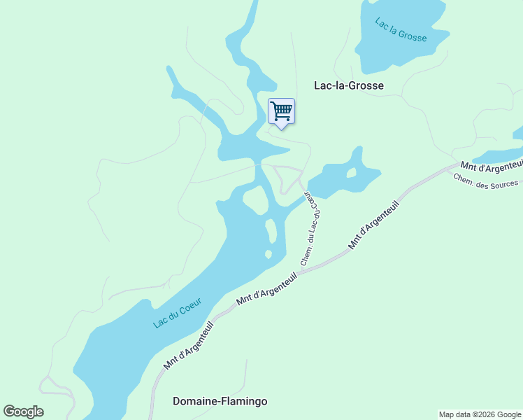 map of restaurants, bars, coffee shops, grocery stores, and more near Chemin Peninsula in Saint-Adolphe-d'Howard
