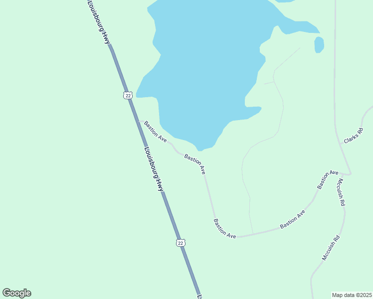 map of restaurants, bars, coffee shops, grocery stores, and more near 89 Bastion Avenue in Louisbourg