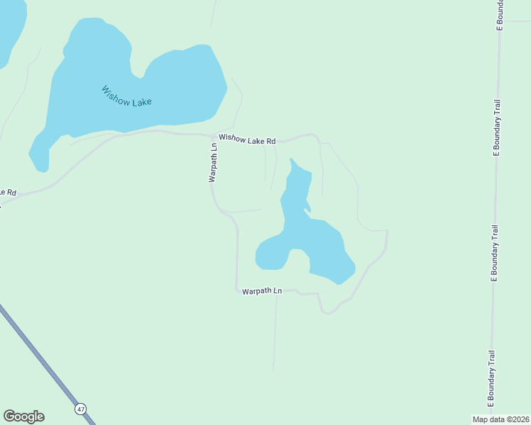 map of restaurants, bars, coffee shops, grocery stores, and more near 12440 Warpath Lane in Minocqua