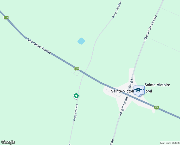 map of restaurants, bars, coffee shops, grocery stores, and more near 261 Montée Sainte-Victoire in Sainte-Victoire-de-Sorel