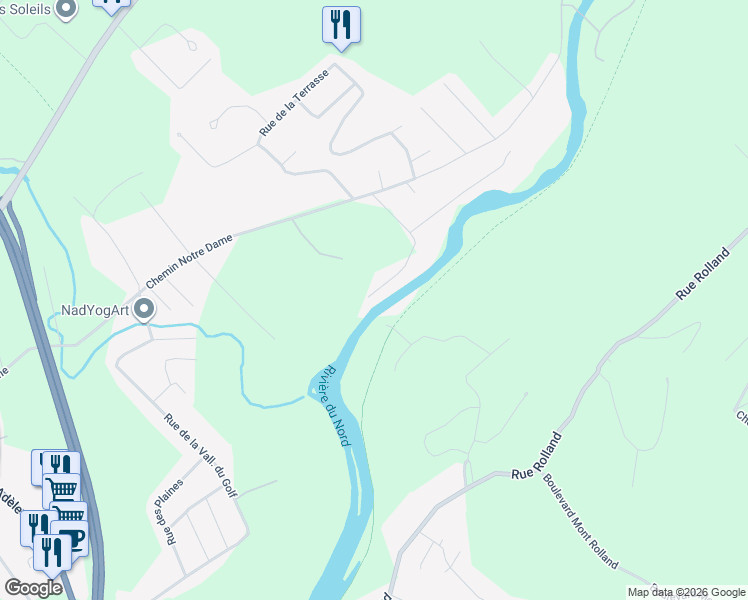 map of restaurants, bars, coffee shops, grocery stores, and more near 811 Rue François Meilleur in Sainte-Adèle