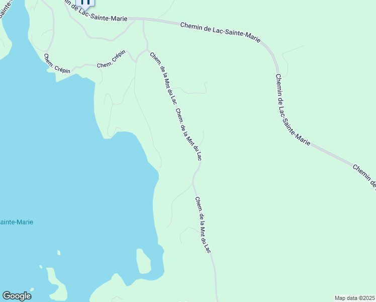 map of restaurants, bars, coffee shops, grocery stores, and more near 54 Chemin de la Montée du Lac in Lac-Sainte-Marie