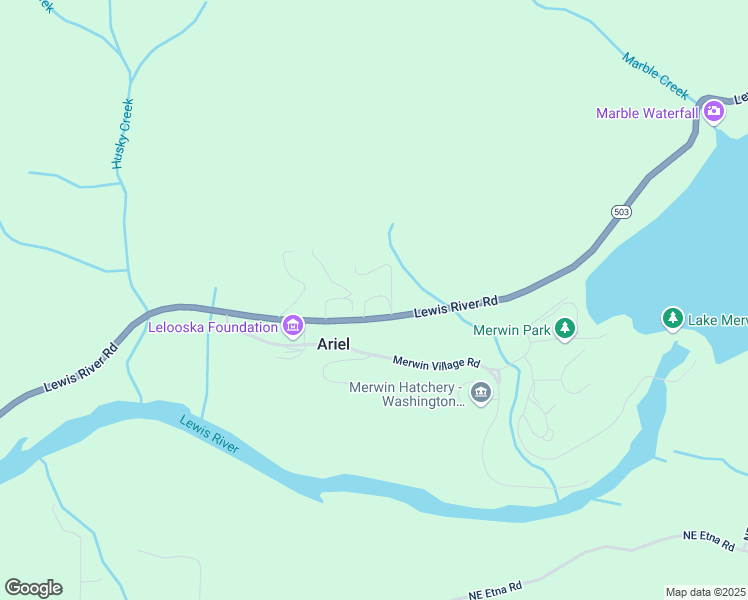 map of restaurants, bars, coffee shops, grocery stores, and more near 103 Merwin Heights Lane in Ariel