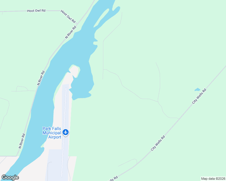 map of restaurants, bars, coffee shops, grocery stores, and more near W7199 Sand Cove Pointe Road in Park Falls