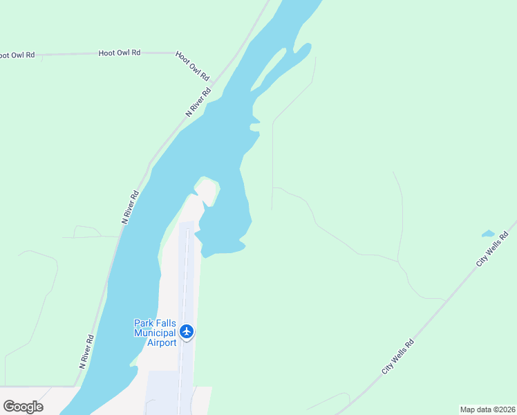 map of restaurants, bars, coffee shops, grocery stores, and more near W7199 Sand Cove Pointe Road in Park Falls