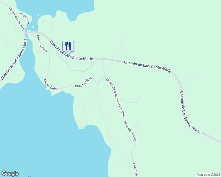 map of restaurants, bars, coffee shops, grocery stores, and more near 427 Chemin de Lac Sainte-Marie in Lac-Sainte-Marie
