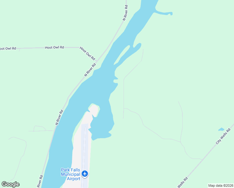 map of restaurants, bars, coffee shops, grocery stores, and more near N16369 Sand Cove Point in Park Falls