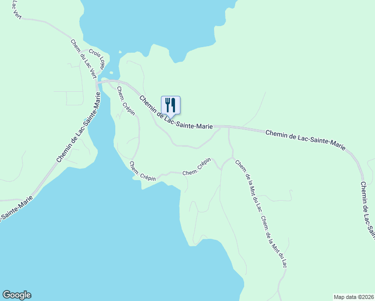 map of restaurants, bars, coffee shops, grocery stores, and more near Cercle Saint-Denis in La Vallée-de-la-Gatineau